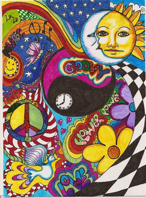 These sketches do not need to be copied completely, but rather, are used to jump-start your creative process. . Hippie drawing ideas